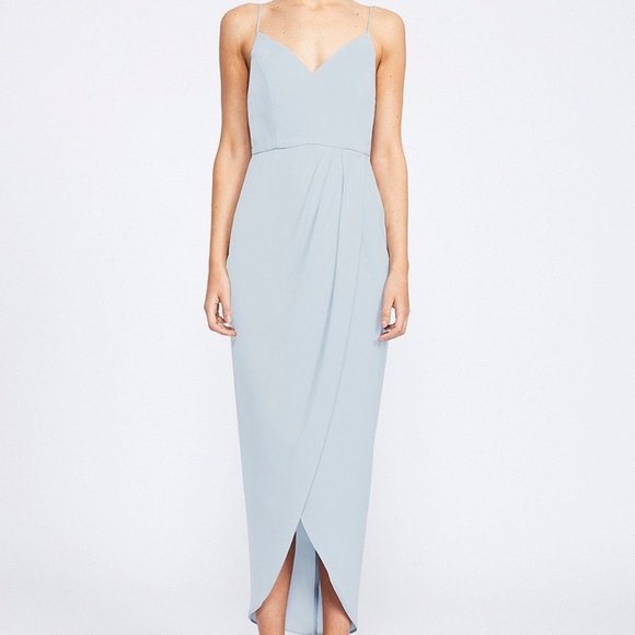 powder blue cocktail dress